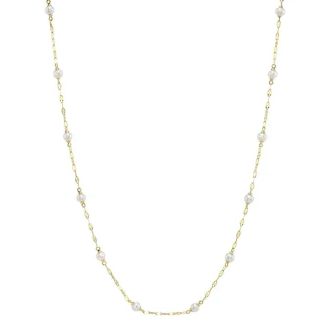 CULTURED PEARL SPARKLE CHAIN NECKLACE