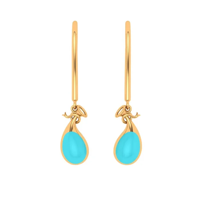 Delectable Hook Type 18k Gold Drop Earrings