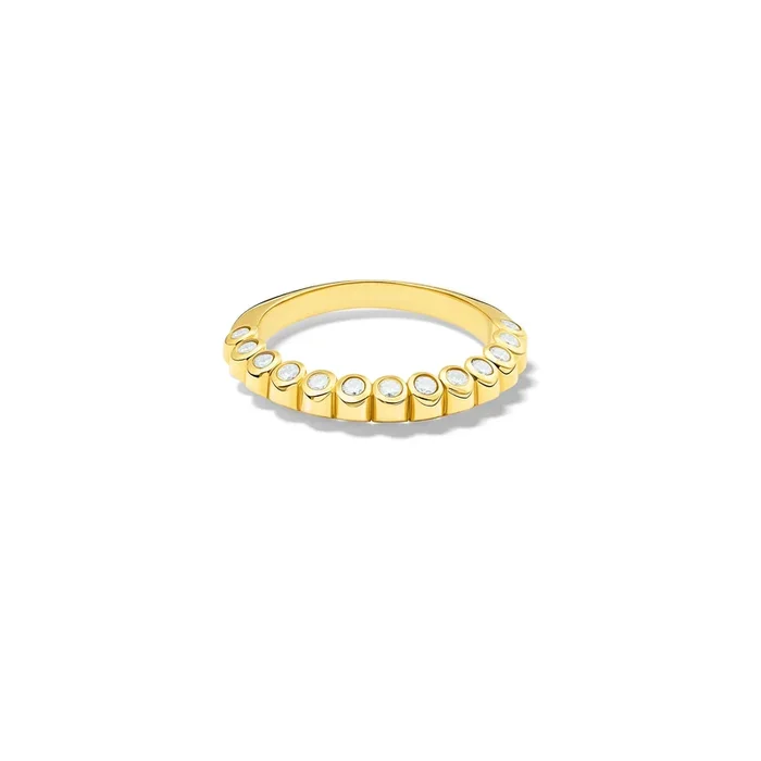 Delphi Half Eternity Ring 18ct Yellow Gold – Diamond