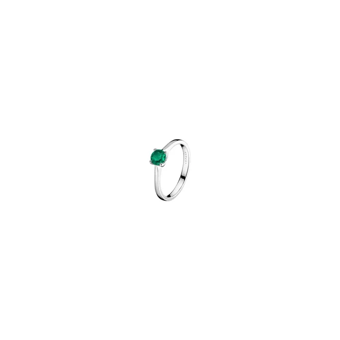 Désir engagement ring in white gold and emerald | LEPAGE
