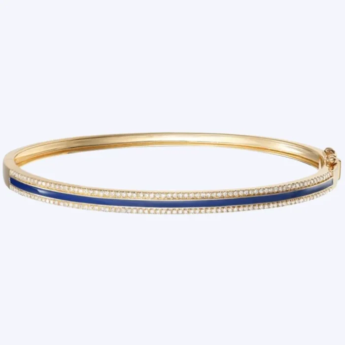 Diamond & Enamel Bangle