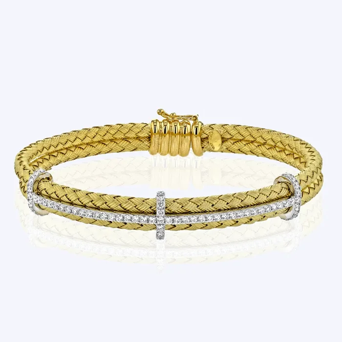 Diamond Double Woven Bangle