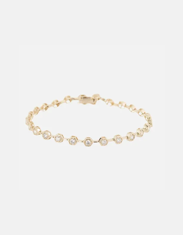 Diamond Hex Tennis Bracelet