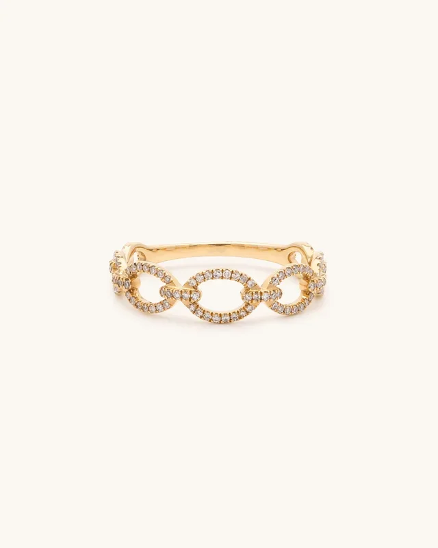 Diamond Pavé Chain Ring