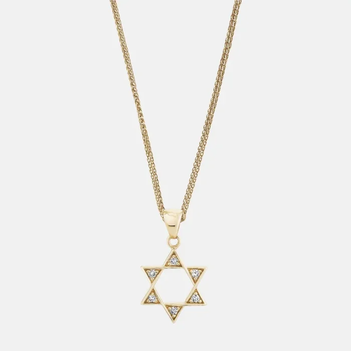 Diamond Star of David Talisman Charm