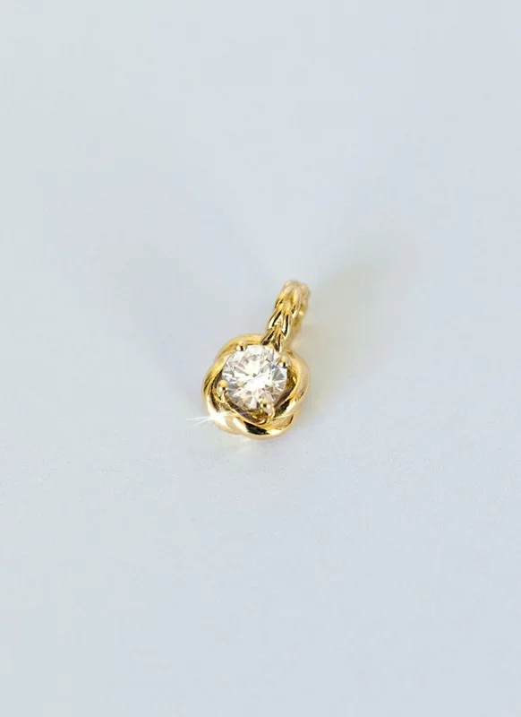 Dido diamond pendant 14k gold
