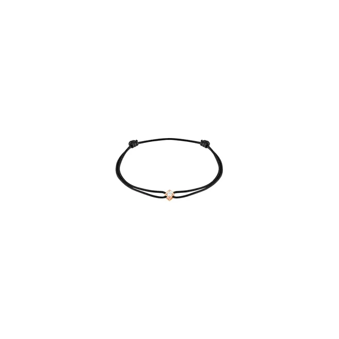 Dinh Van Le Cube Diamant in rose gold and diamond cord bracelet – Lepage
