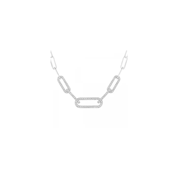 dinh van Maillon L necklace in white gold and diamonds | LEPAGE