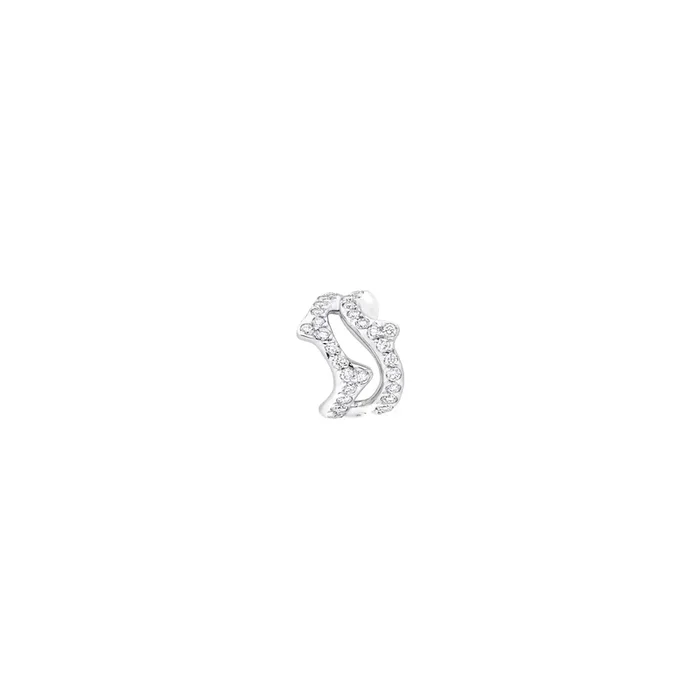 Dior Bois de Rose earring in white gold and diamonds paved | LEPAGE