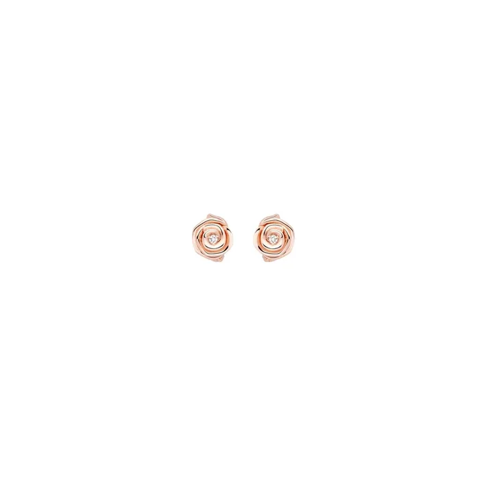 Dior Rose Couture large earrings in pink gold and diamonds – Lepage