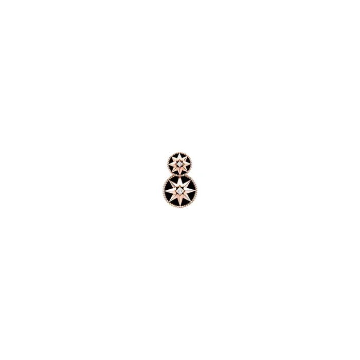 DIOR Rose des Vents earring in rose gold, onyx diamonds | LEPAGE