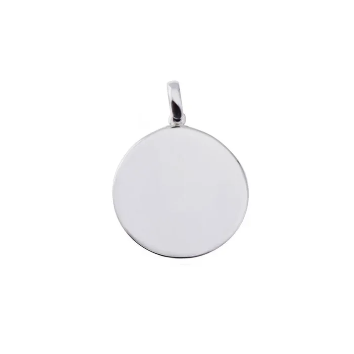 Disco de plata de ley 925 pulida, grabable, 16 mm – SOP00126