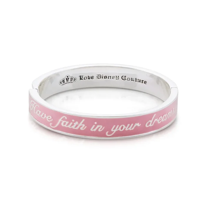 DISNEY Cinderella ‘Have Faith In Your Dreams’ Pink Bangle