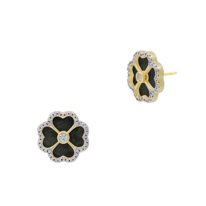 Downtown Flora Onyx Stud Earrings