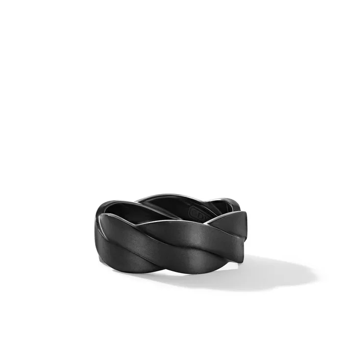 DY Helios™ Band Ring in Black Titanium, 9mm