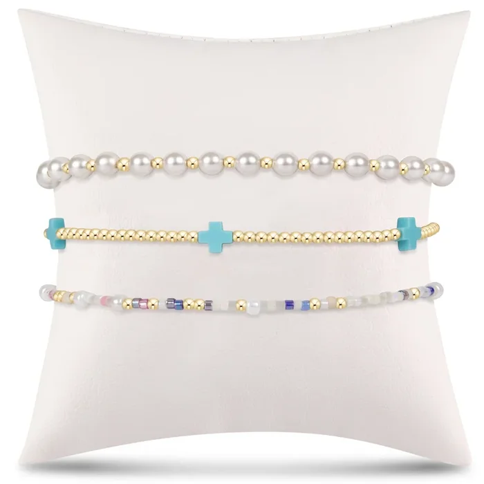 e’s gift drawer stack – gold turquoise