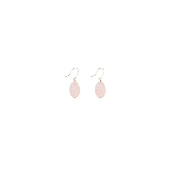 Earrings Aurélie Bidermann yellow gold pink opal – Lepage