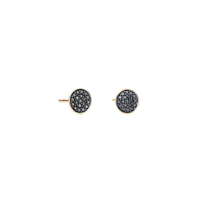 Earrings Ginette NY Black Diamond BOSQDN, gold earring – Lepage