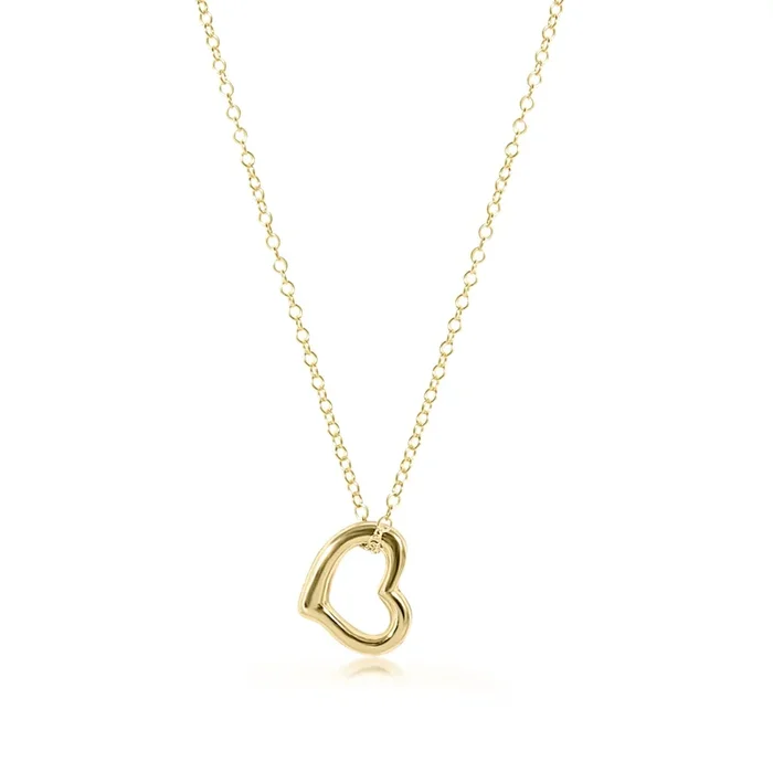 egirl 14″ Necklace Gold – Love Gold Charm