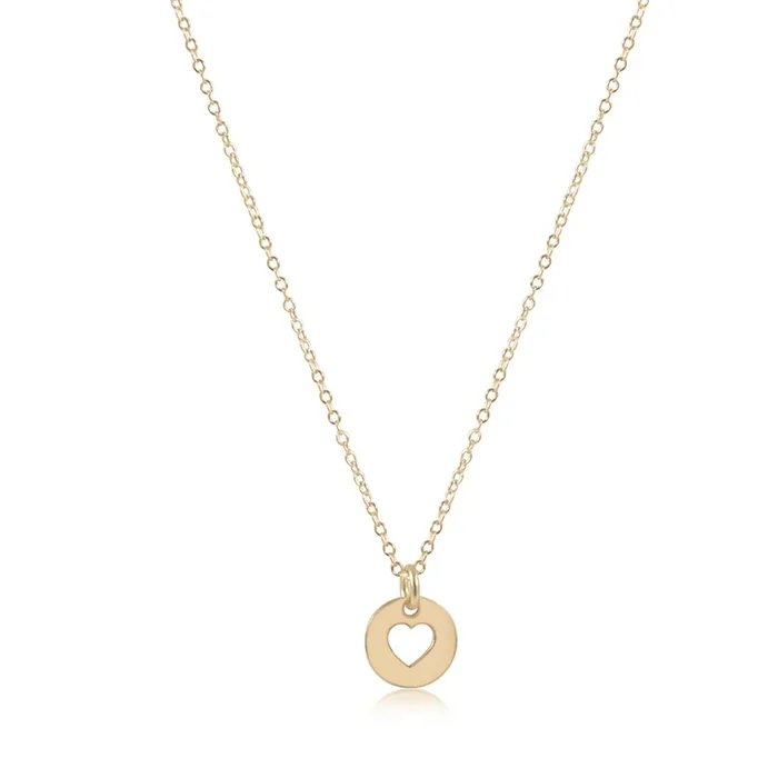 egirl 14″ Necklace Gold – Love Small Gold Disc