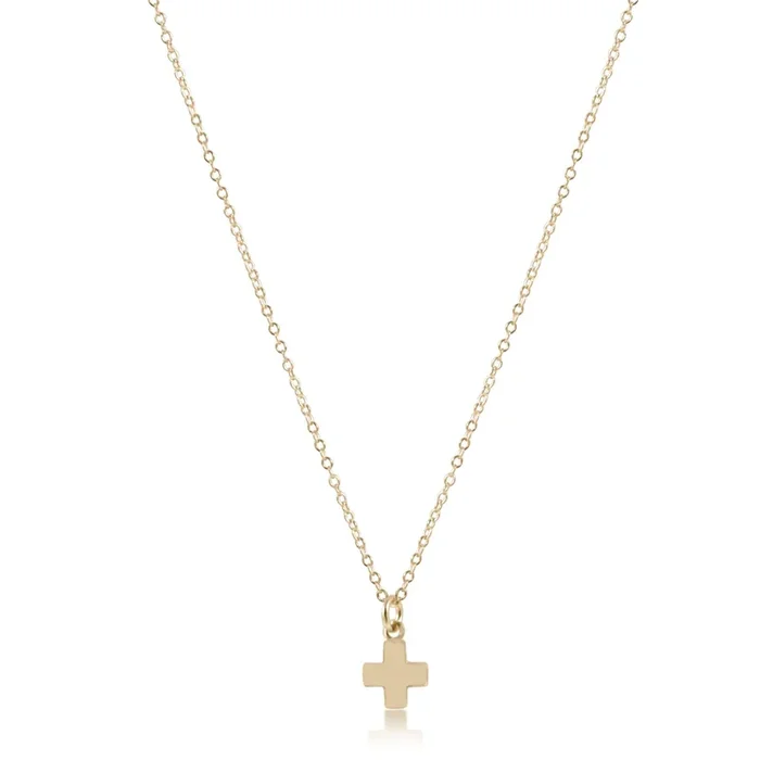 egirl 14″ Necklace Gold – Signature Cross Small Gold Charm