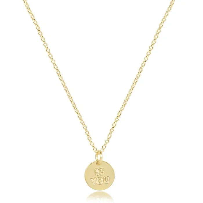 egirl 14″ Necklace Gold- be you. Small Gold Disc