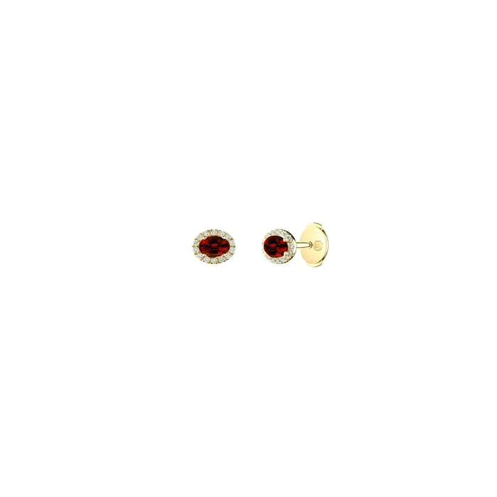 Eléanor earrings in gold, ruby diamonds – Lepage