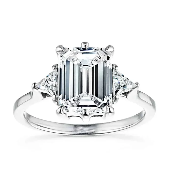Elizabeth Lab Grown Diamond Six Prong Three Stone Engagement Ring