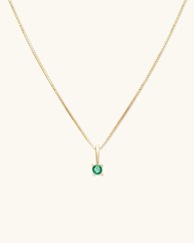 Emerald Birthstone Necklace