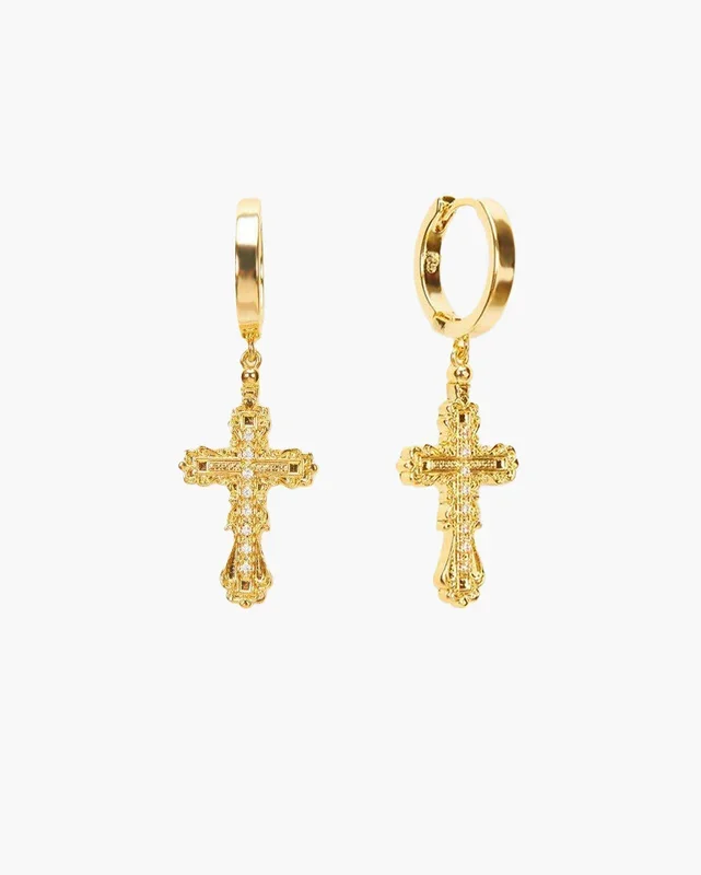 Everette-Kreuz-Ohrringe in Gold