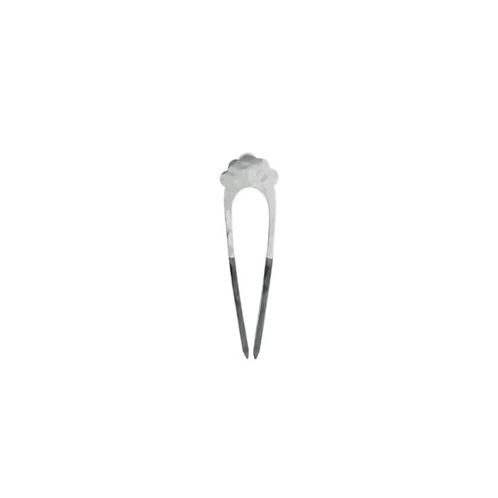 Fado Hair Pin in Silver & Rhodium – Small