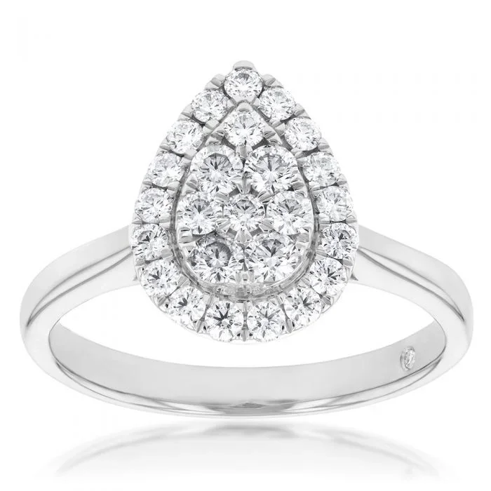 Flawless 1/2 carat 9ct White Gold Diamond Ring