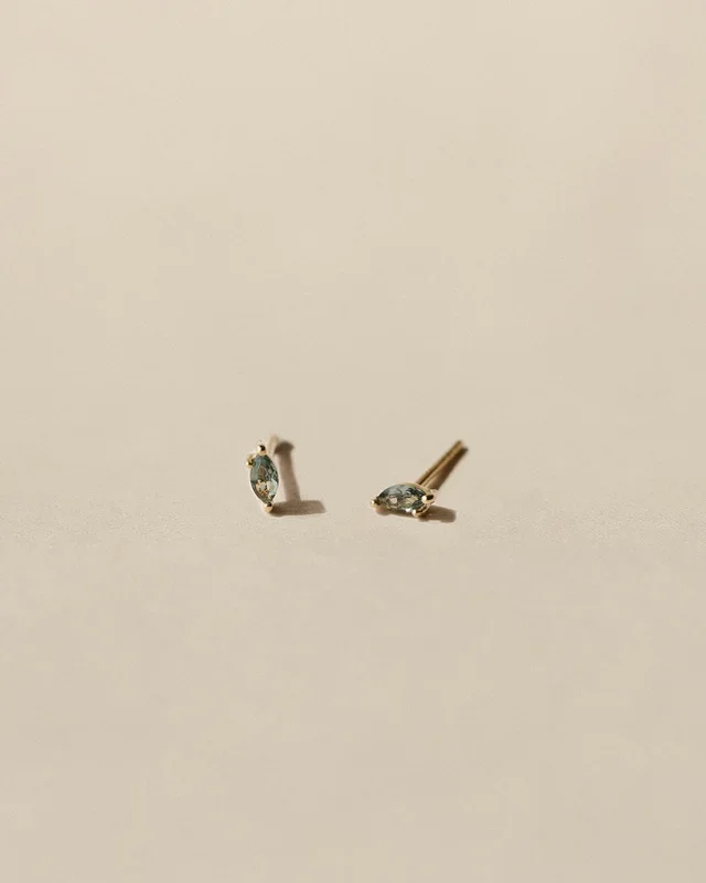 Forest Emerald Leaflet Studs