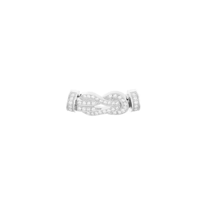 Fred Chance Infinie buckle medium model white gold diamonds pavement | LEPAGE