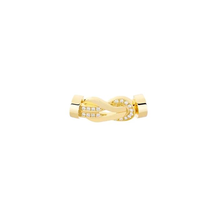 Fred Chance Infinie buckle medium model yellow gold diamonds | LEPAGE