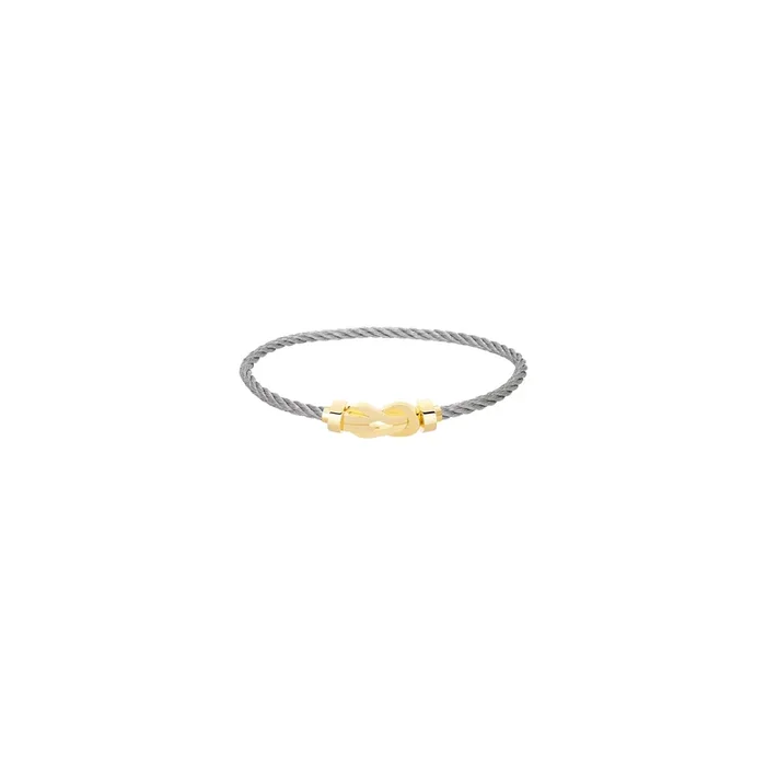 FRED Chance Infinie medium model bracelet yellow gold steel cable | Lepage official retailer