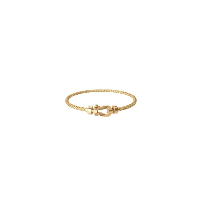 Fred Force 10 bracelet medium model in yellow gold- Lepage