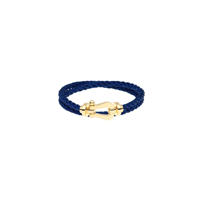 FRED Force 10 bracelet yellow gold blue jean cable | Lepage