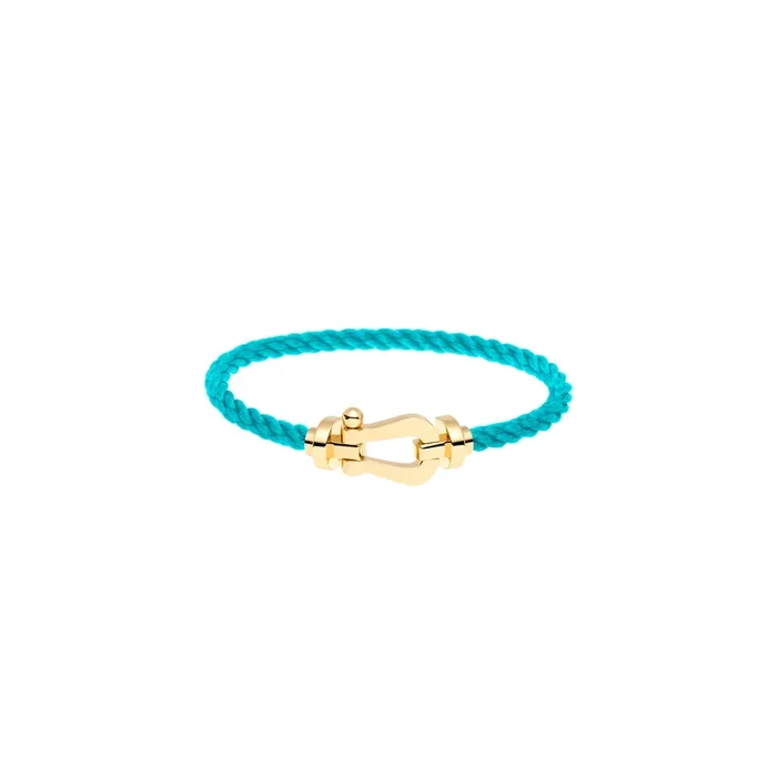 FRED Force 10 bracelet yellow gold turquoise cable | Lepage