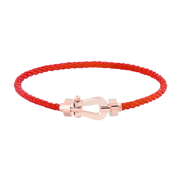 Fred Force 10 medium model bracelet in rose gold and red cable – Lepage