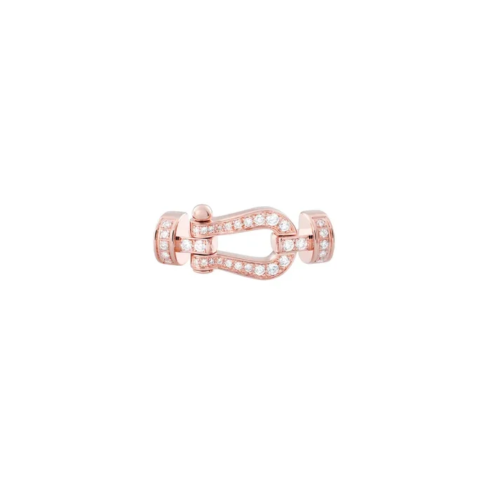 FRED Force 10 MM buckle rose gold diamonds pavement | Lepage