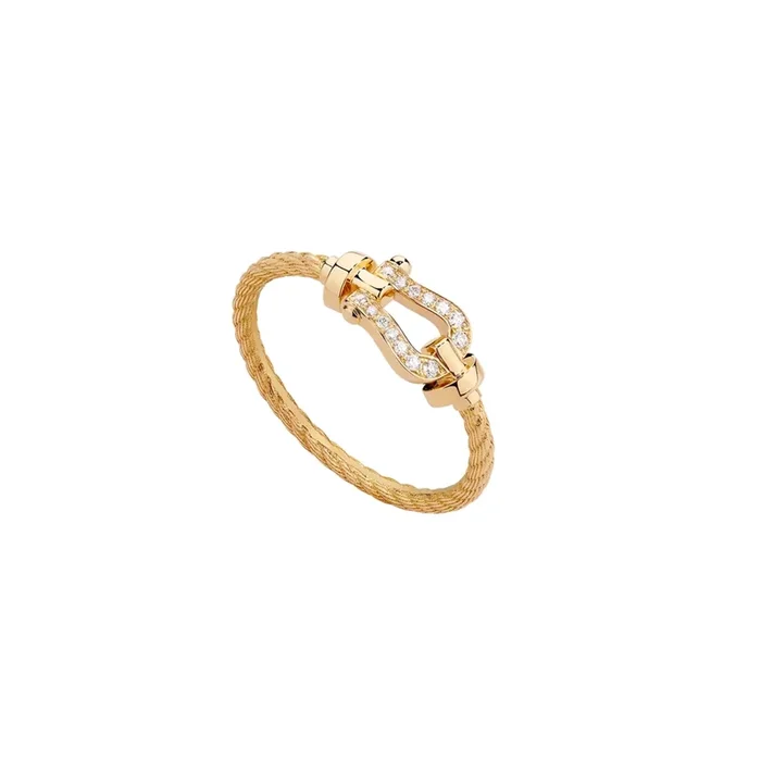 FRED Force 10 SM ring in yellow gold with diamonds | Lepage