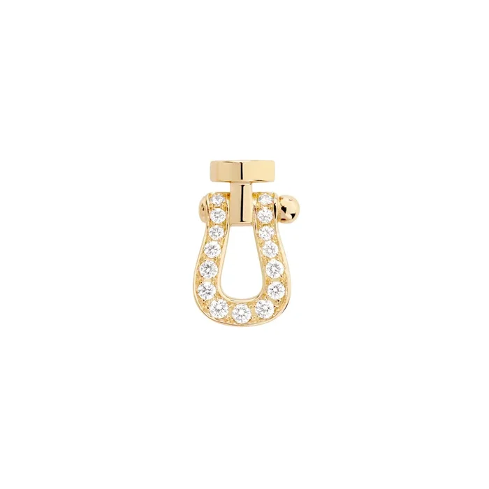 Fred Force 10 Small model Left Earring in yellow gold and diamonds – Lepage