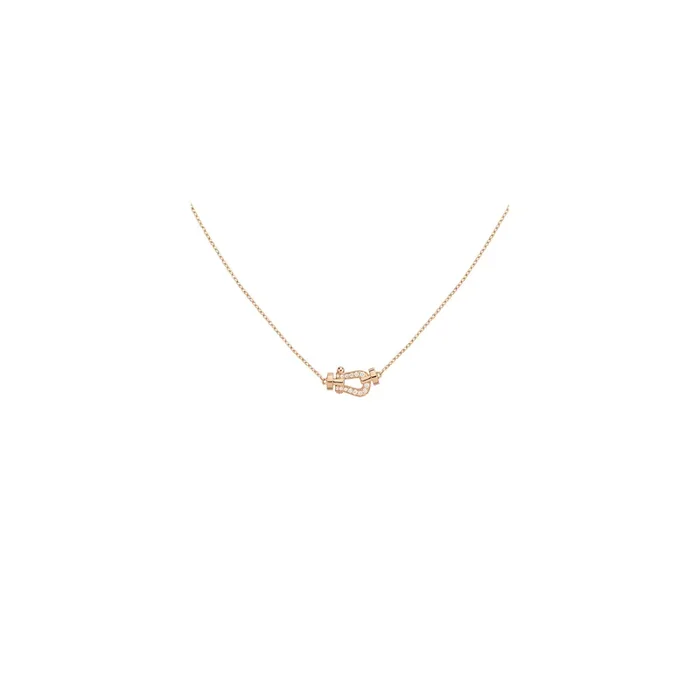 Fred Force 10 small necklace in pink gold and diamonds – Lepage