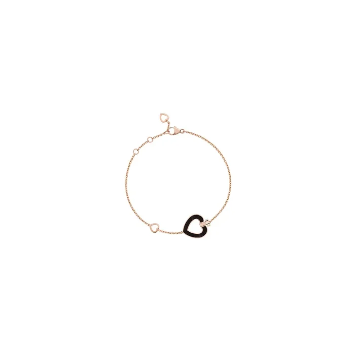 Fred Pretty Woman reversible bracelet in rose gold, diamonds, mother of pearl and onyx
