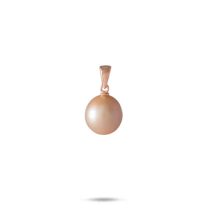 Freshwater Pearl Pendant in Rose Gold – 9-10mm