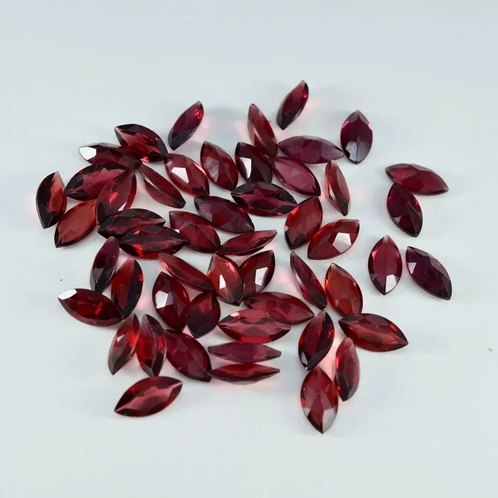 Garnet 10PC Tiny 2×4 MM Marquise Faceted Red Pure Semi Precious Loose Gemstones