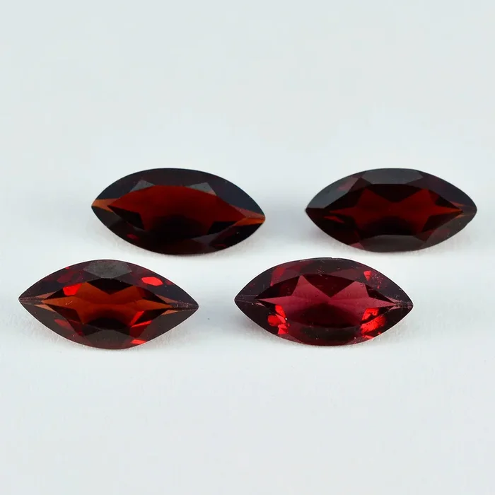 Garnet 10PC Tiny 2.5×5 MM Marquise Faceted Red Fiery Semi Precious Gems