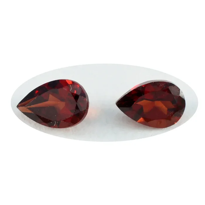 Garnet 1PC Large 9×11 MM Pear Faceted Red Polished Semi Precious Loose Gems