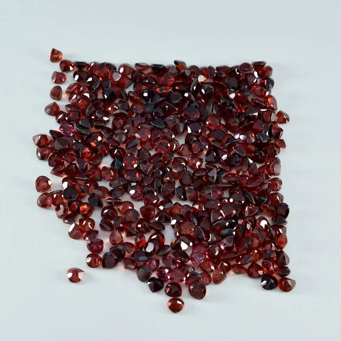 Garnet 1PC Small 7×7 MM Heart Faceted Red Splendid Semi Precious Loose Gemstone